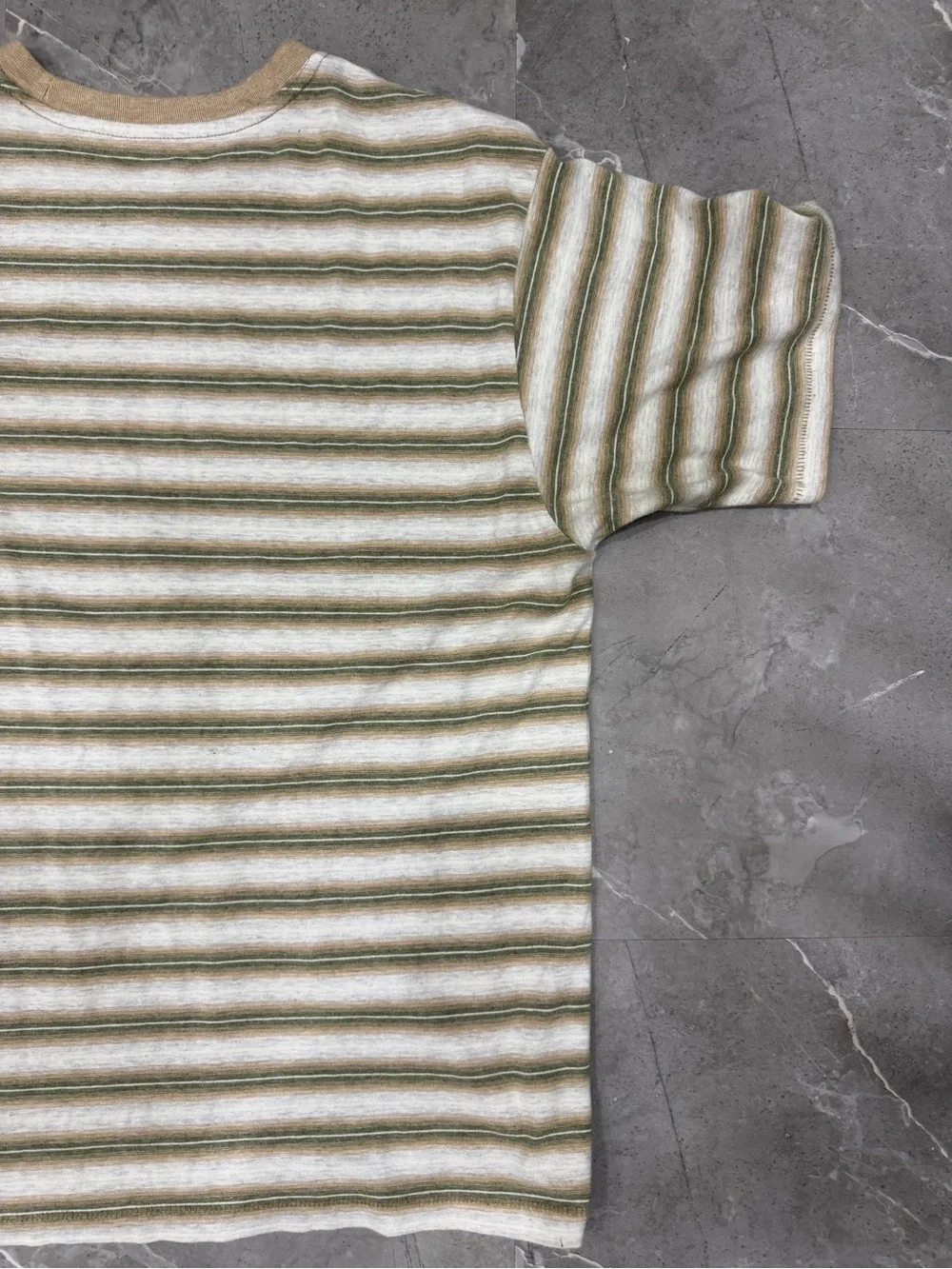 Levi's Men's Striped Pocket T-Shirt Size Small S White Gray Green Tan Tee